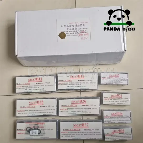 Kits de calzas de common rail de 505 piezas para inyectores Bosch, Denso, Cummins