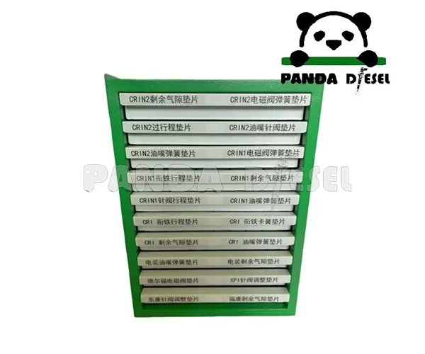 Caja de almacenamiento para banco de trabajo para calzos de Common Rail diésel y piezas de inyector.
