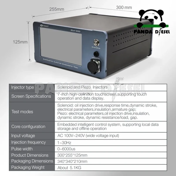 igap 300 probador de inyectores piezoeléctricos y de solenoide Common Rail de función completa con pantalla táctil de 7 pulgadas a granel