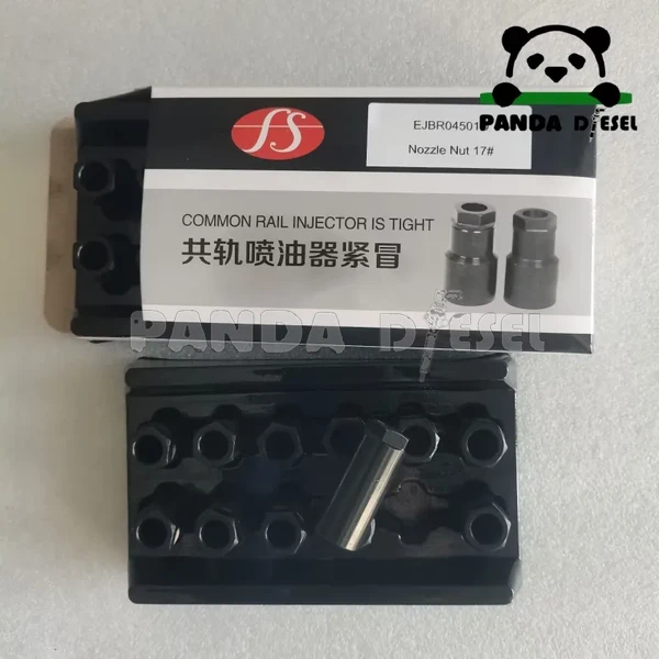 Tuerca de boquilla de inyector Delphi diésel 17 para inyector de combustible common rail ejbr04501d, tamaño 16.9x41xm15.2x0.5, proveedor.