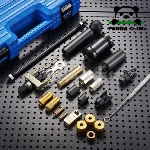 fabricante de kit de herramientas de desmontaje de inyectores de combustible dual gasolina diésel de alta calidad para VW Audi y martillo extractor para reparación