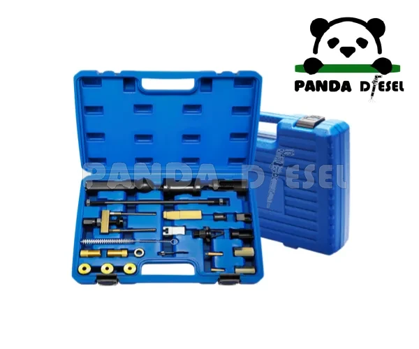 Kit de herramientas de reparación de alta calidad para desmontaje de inyectores de combustible diésel y gasolina de doble combustible VW Audi, con martillo extractor.